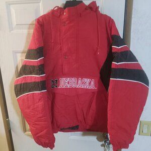 Starter Nebraska Cornhuskers VTG 90's 1/2 Zip Kangaroo Pocket Coat XL